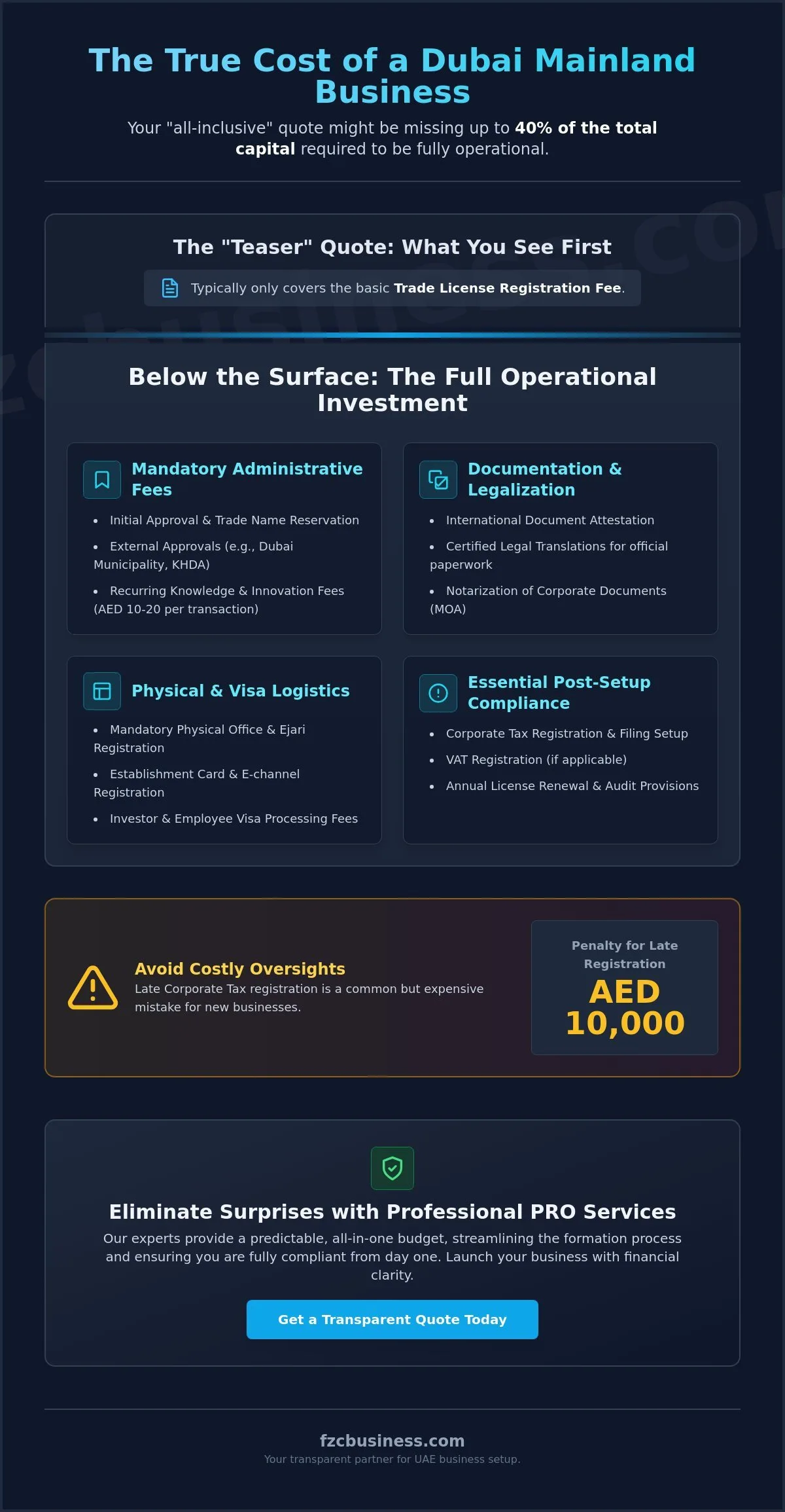 Hidden Costs of Dubai Mainland Setup: The 2026 Entrepreneur’s Transparency Guide